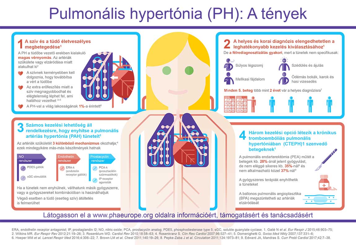 Pulmonális hypertónia (PH): A tények - Infografika